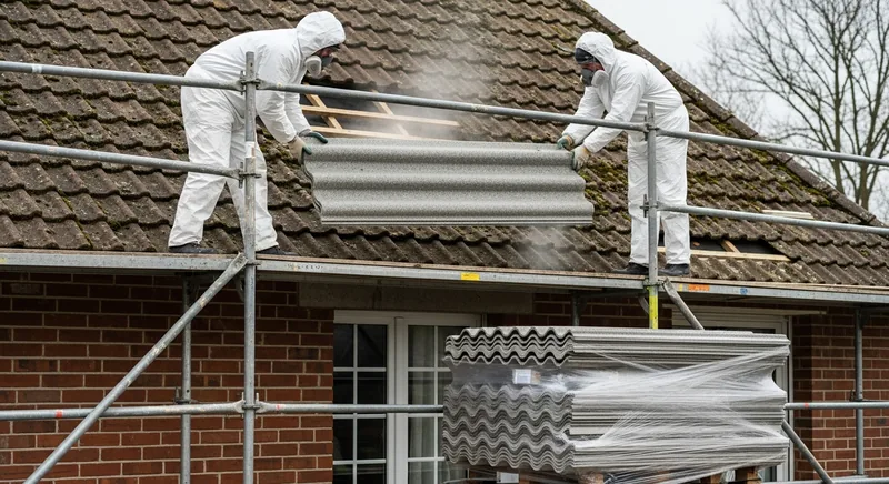 Chantier de référence : toiture fibrociment, Métropole lilloise
